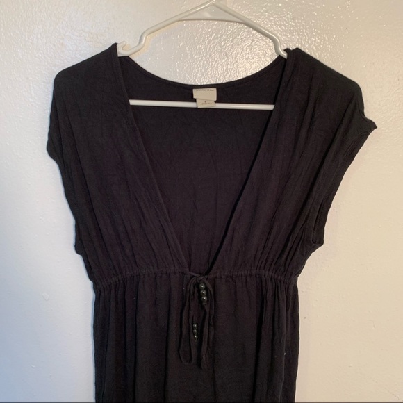 Merona Cover Up Dress V-Neck Black - Picture 3 of 10
